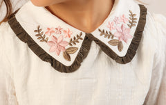 طقم تنورة كاكي مكون من قطعتين للبنات