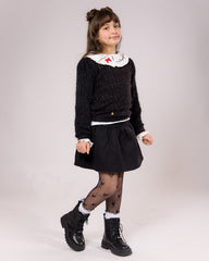 Ensemble Fille Noir & Blanc – Style Chic