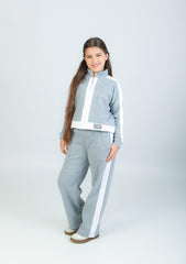 Ensemble de Sport Fille – Gris & Blanc