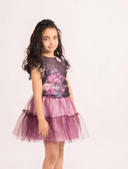 Ensemble violet 2 pièces pour fille