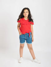 Ensemble chemise et short pour fille