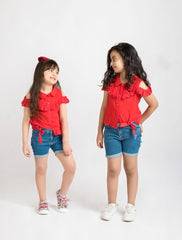 Ensemble chemise et short pour fille