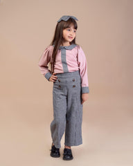 طقم بنطلون بناتي مكون من قطعتين