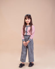 طقم بنطلون بناتي مكون من قطعتين