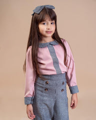 طقم بنطلون بناتي مكون من قطعتين