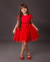Robe rouge pour fille