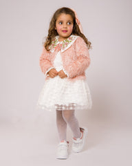 طقم تنورة جيلي وردي للبنات