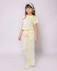 جمبسوت أصفر ليموني للبنات