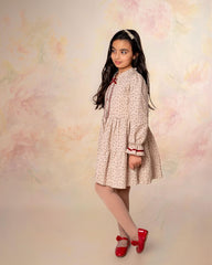 Robe beige grona pour fille