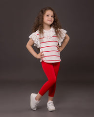 Ensemble pantallon rouge pour fille
