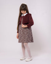 Robe Grenat foncé 2 pièces pour fille