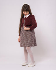 Robe Grenat foncé 2 pièces pour fille