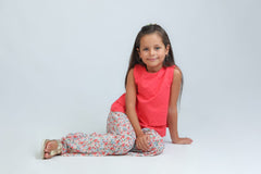 Ensemble Pantallon Fleuri pour Fille