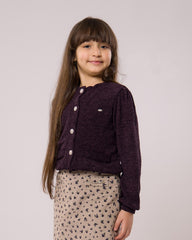 Ensemble Mauve chic jupe et chemise pour fille