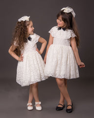Robe blanche princess pour fille