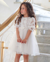 Robe Blanche dentellle pour fille