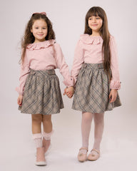 Ensemble Rose jupe et chemise pour fille