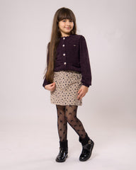 Ensemble Mauve chic jupe et chemise pour fille