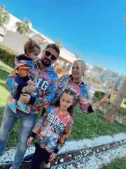 Sweatshirt matchy à capuche pour famille