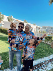Sweatshirt matchy à capuche pour famille