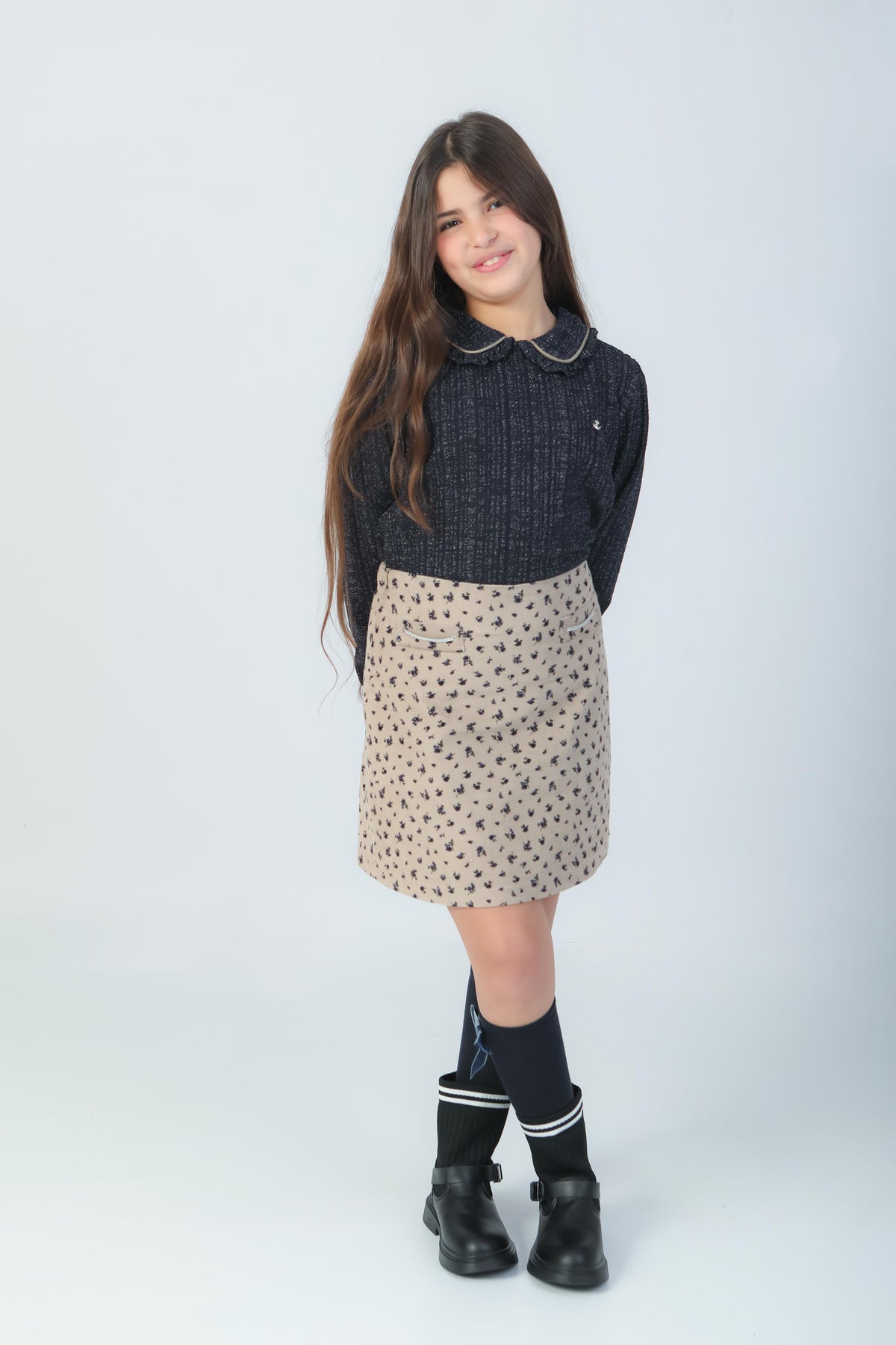 Ensemble Fille Noir & Beige