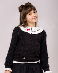 Ensemble Fille Noir & Blanc – Style Chic