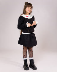 Ensemble Fille Noir & Blanc – Style Chic