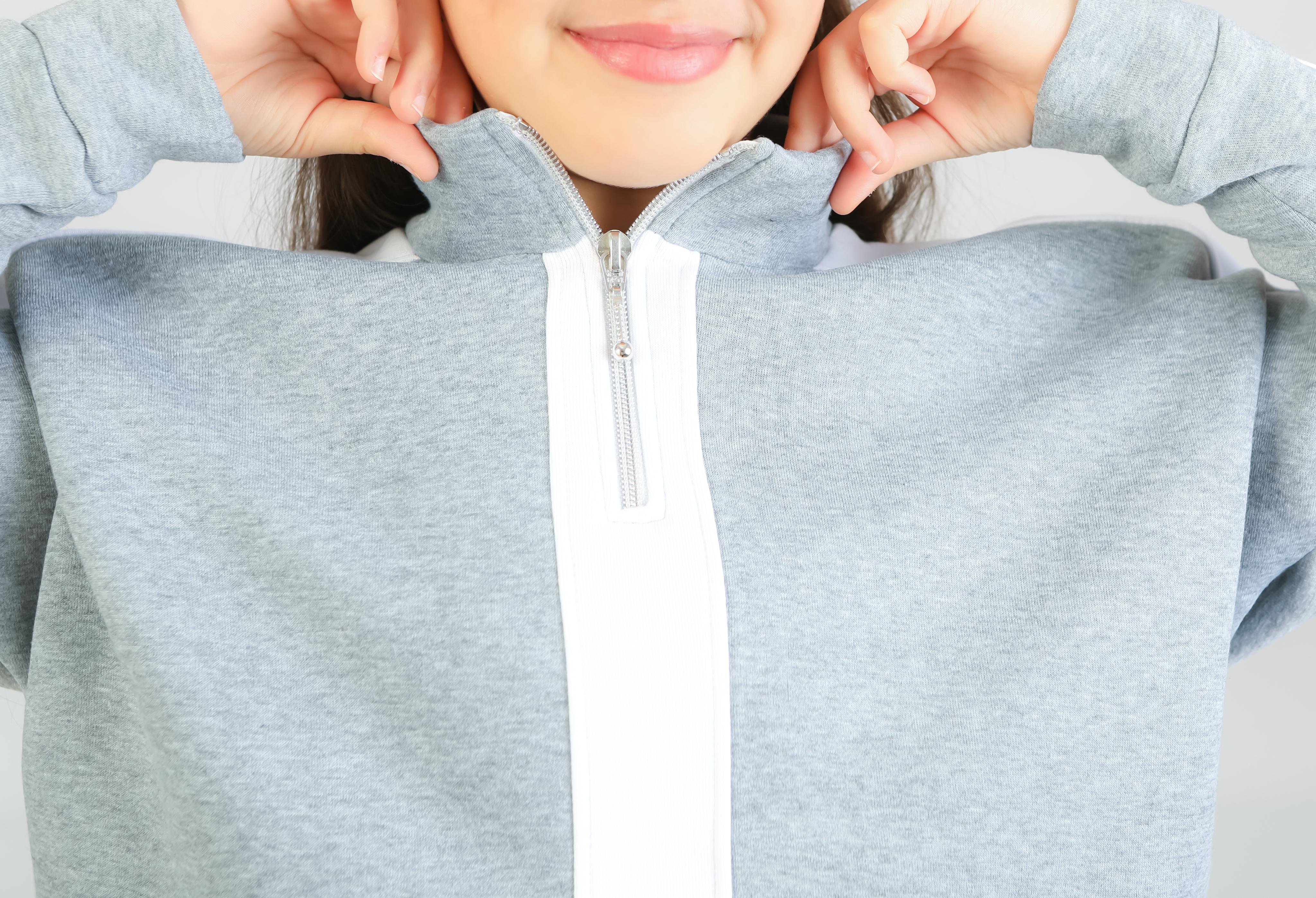 Ensemble de Sport Fille – Gris & Blanc