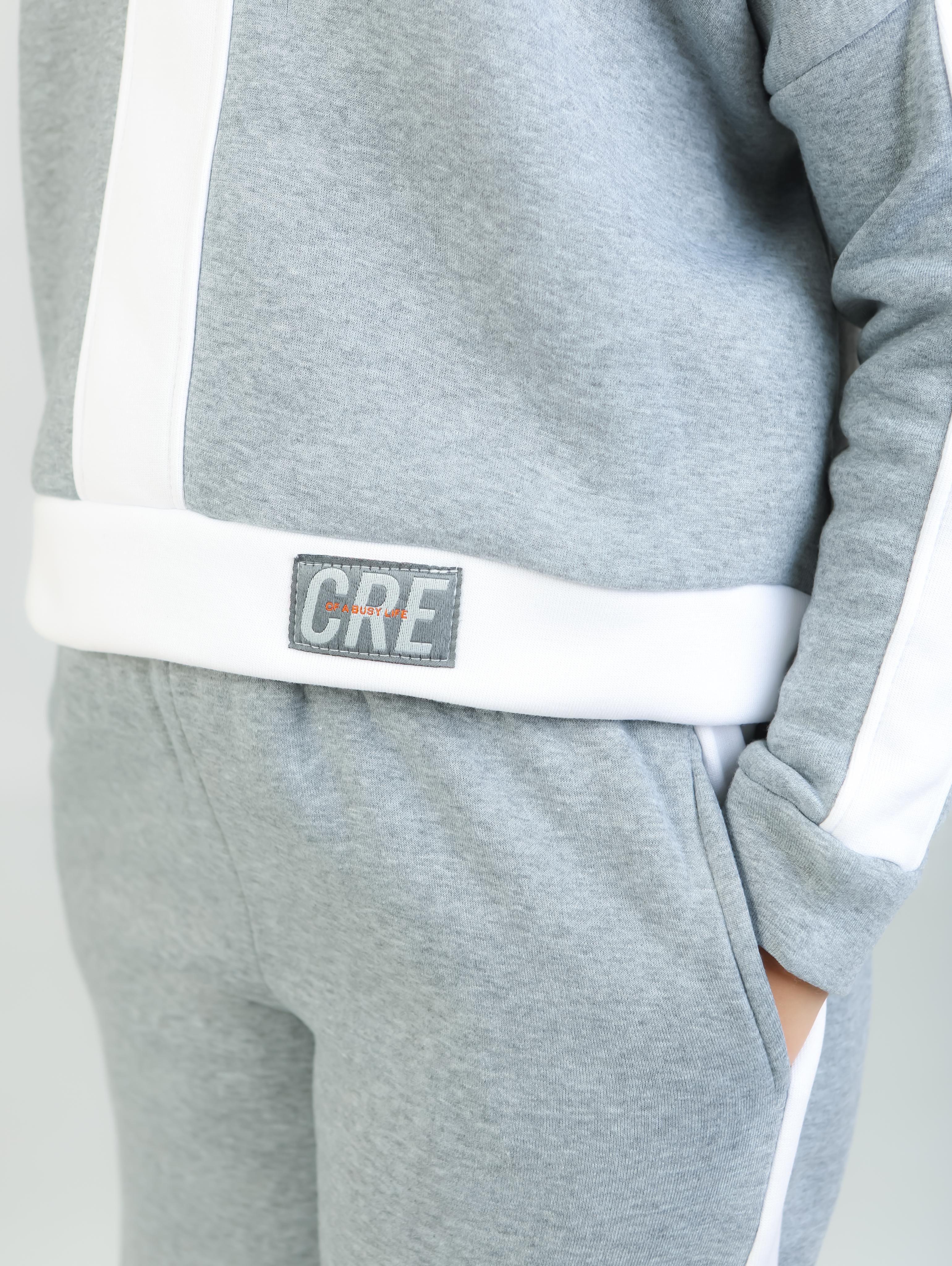 Ensemble de Sport Fille – Gris & Blanc