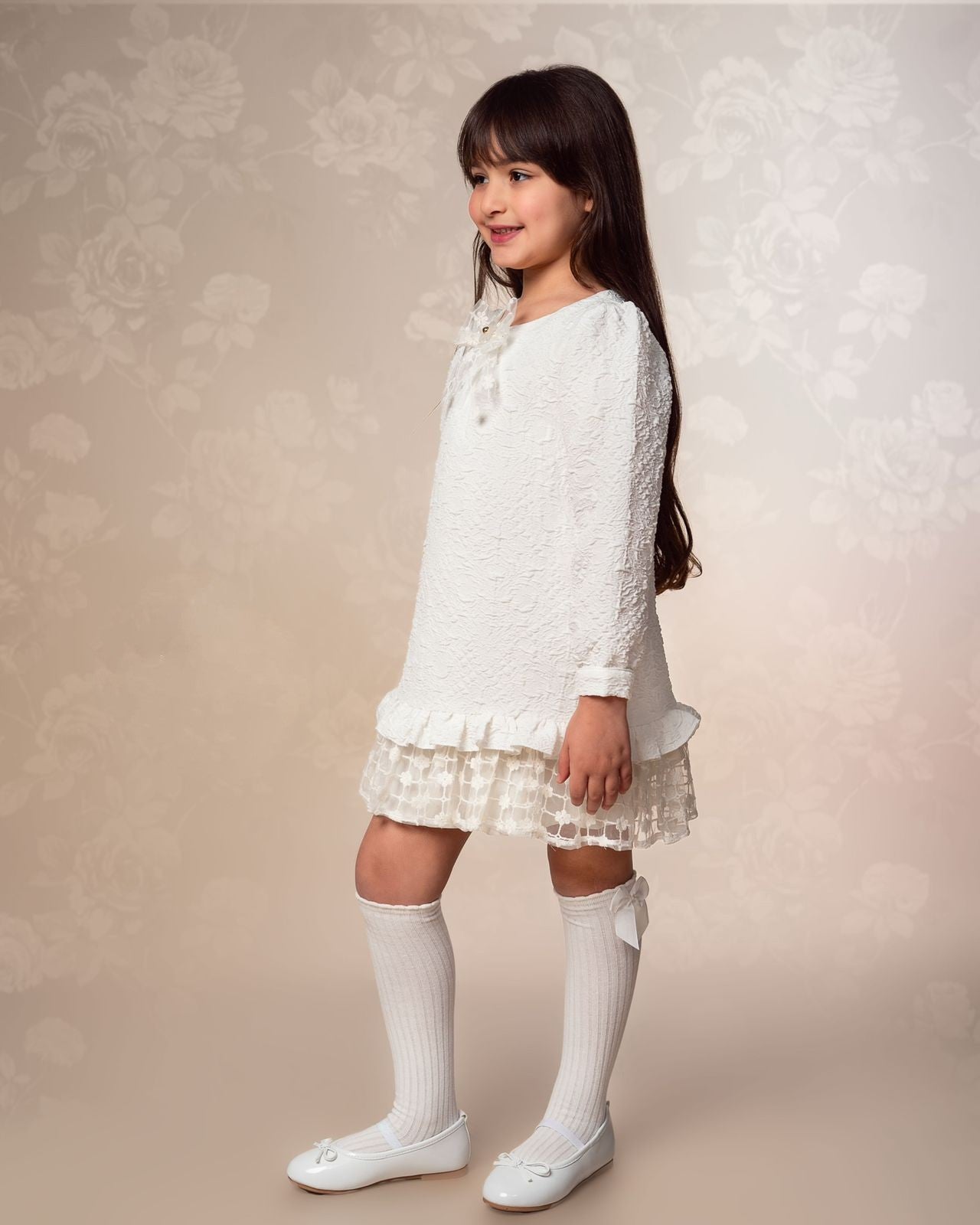 Robe Blanche classique pour fille