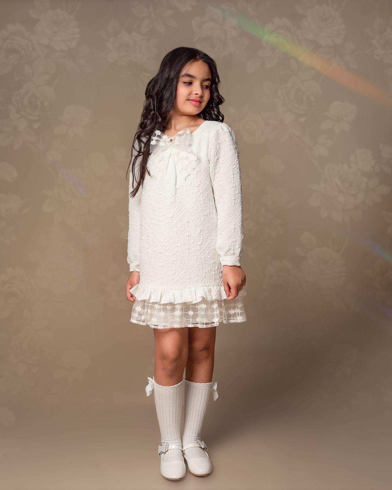 Robe Blanche classique pour fille