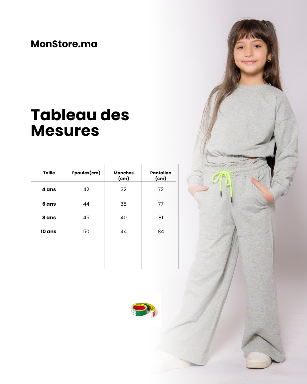 Survette Gris Casual pour fille