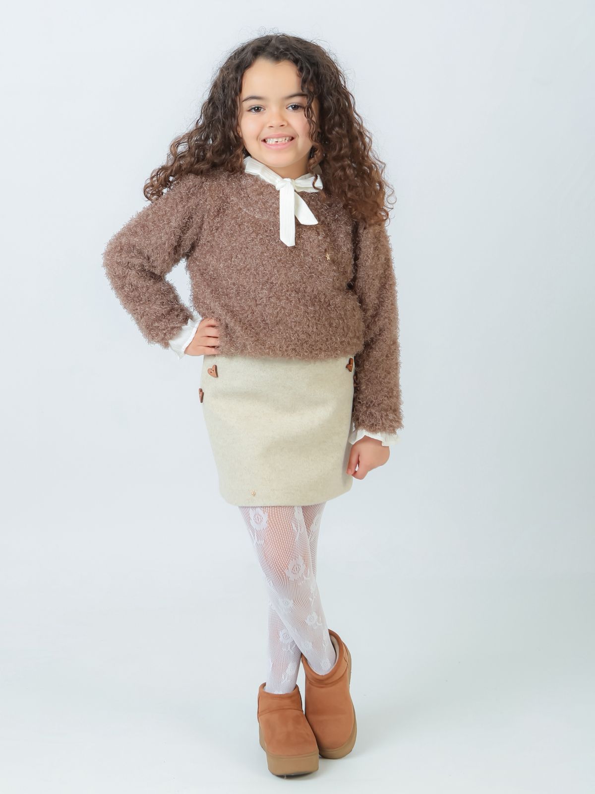 Ensemble Fille Marron & Beige