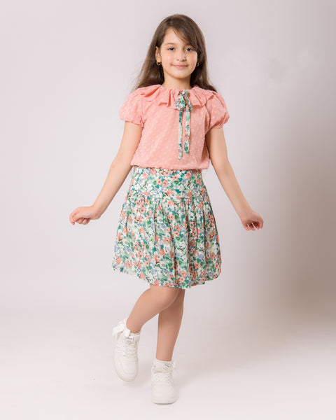 Ensemble Jupe Et Chemisier à Capuche Enyce Rouge Pour Fille 5/6 Ans - Occasion Très Bon état, 100% Coton