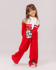 Ensemble Survette Fille Rouge & Blanc