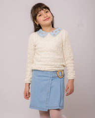 Ensemble Fille Jupe Bleu Ciel