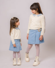 Ensemble Fille Jupe Bleu Ciel