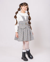 فستان سالوبت للبنات بمربعات