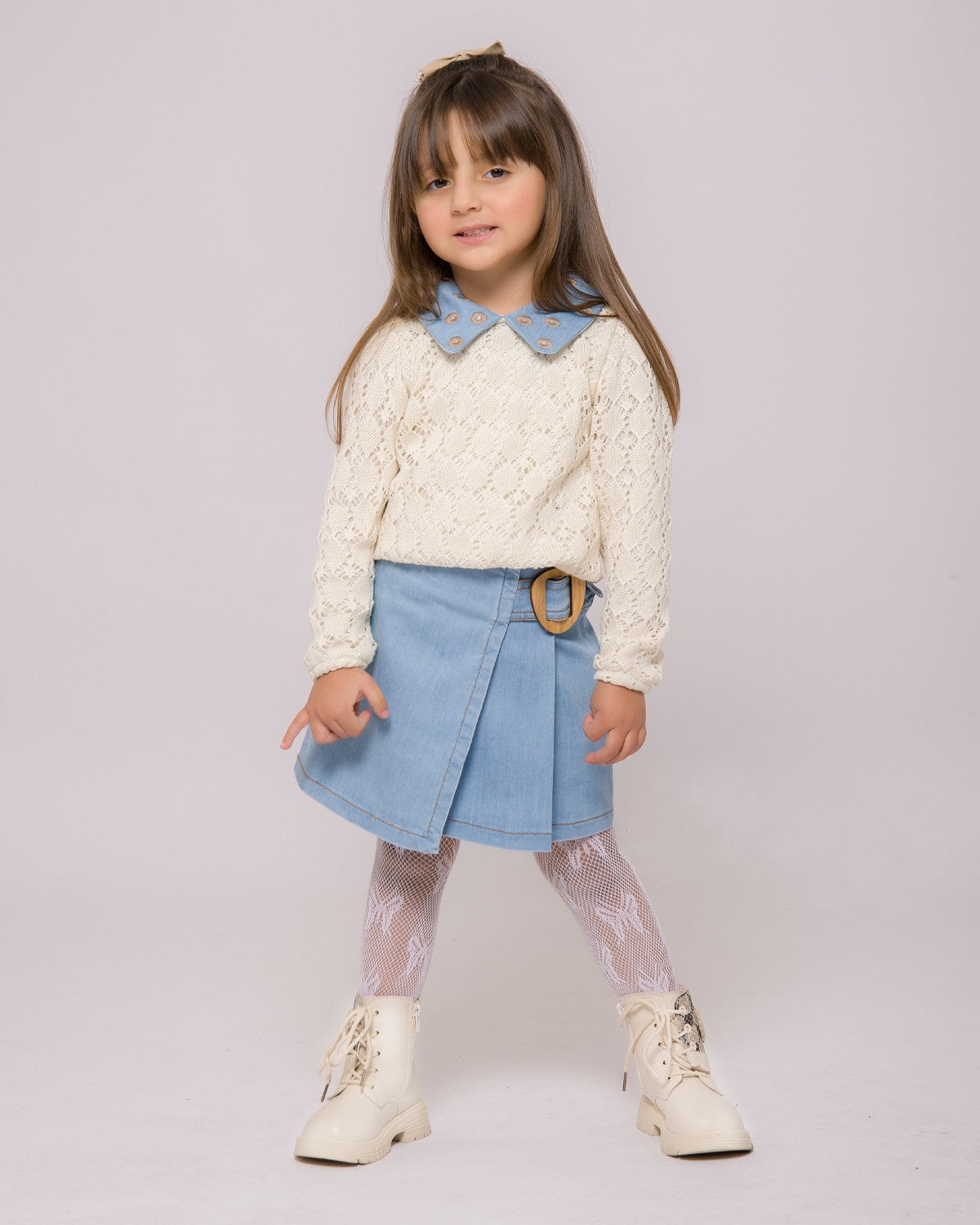 Ensemble Fille Jupe Bleu Ciel