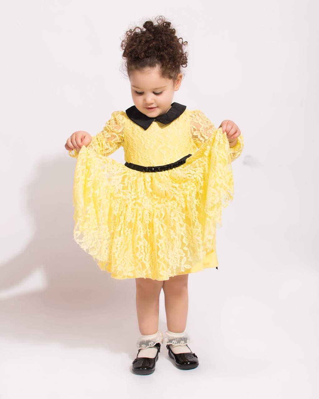 فستان أصفر للفتاة