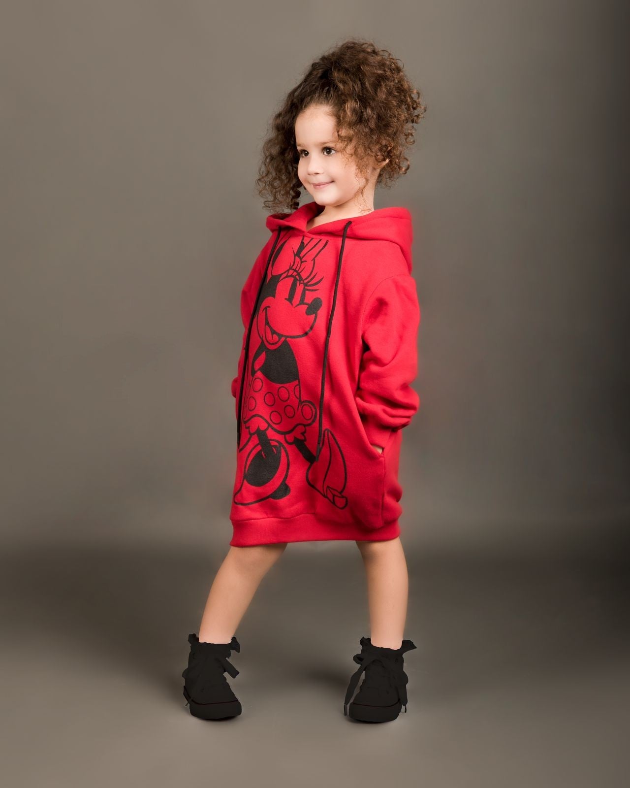 Sweats à capuche rouge pour filles